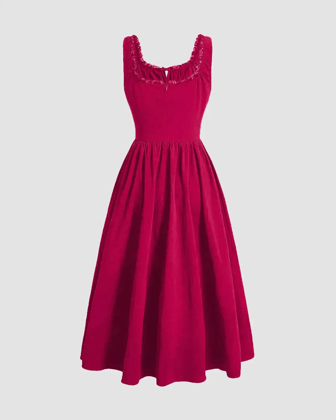 Solid Ruched Bust Dress