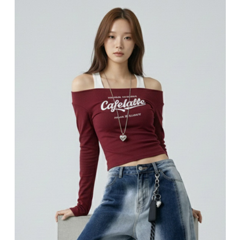 Off Shoulder Long Sleeves Top