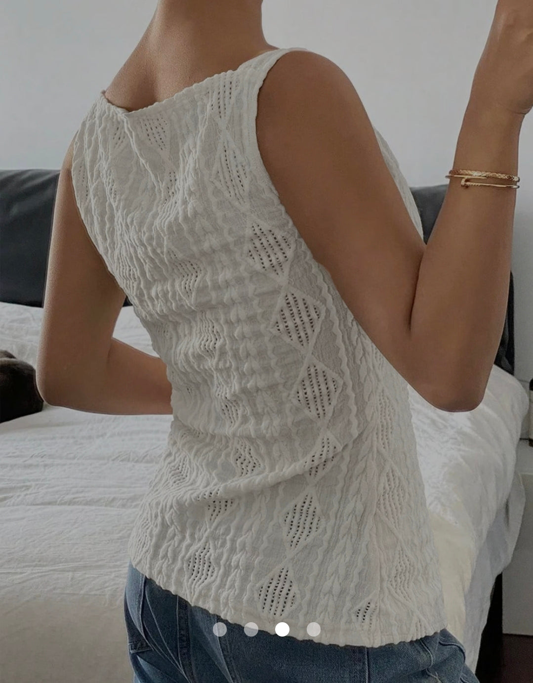 French Waistcoat Sleeveless Hip Length Top