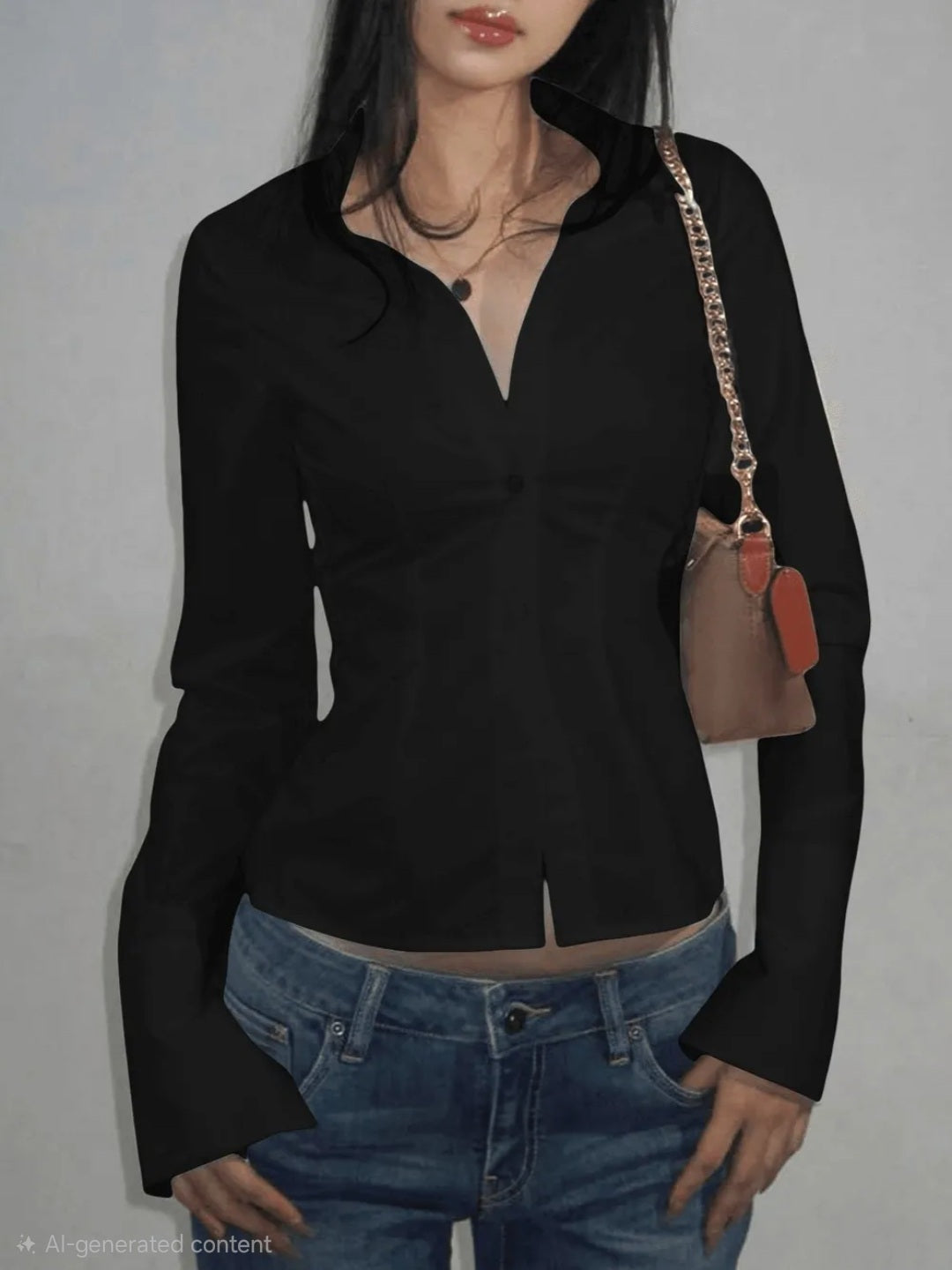 Chic and Simple Casual Slim-Fit Shirt