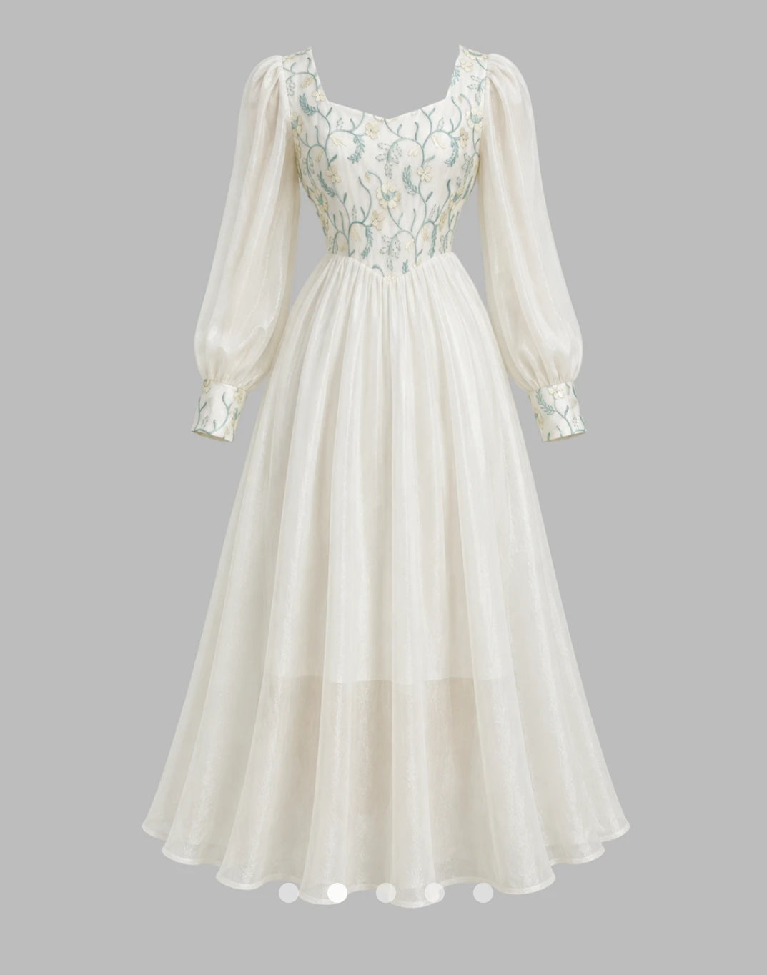 Embroidered A-Line Dress
