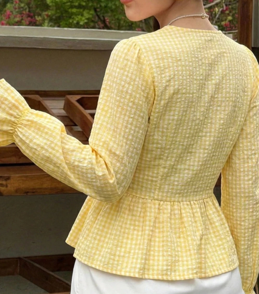 Tie Up Placket Blouse