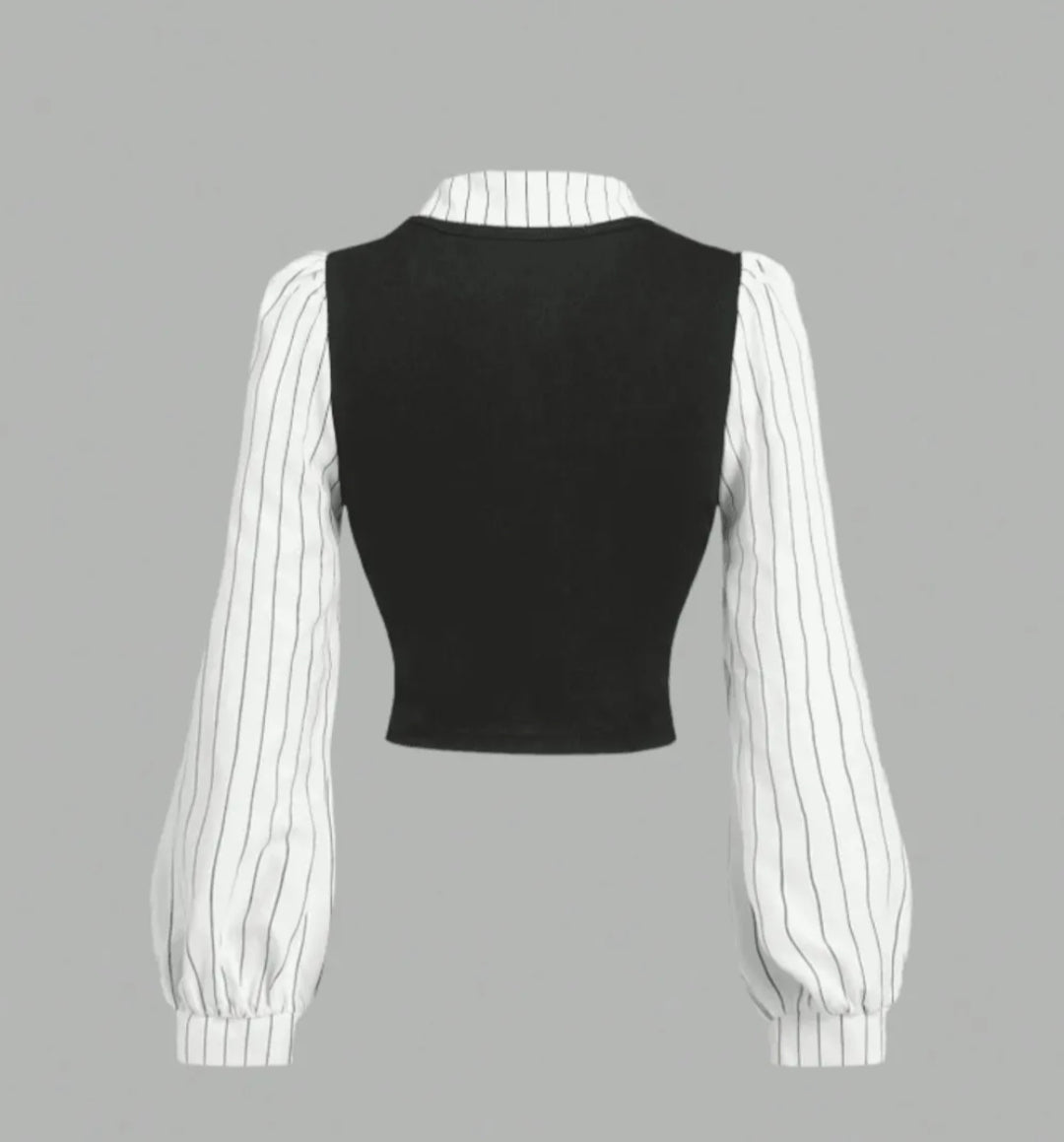 Fake 2 PCS Blouse