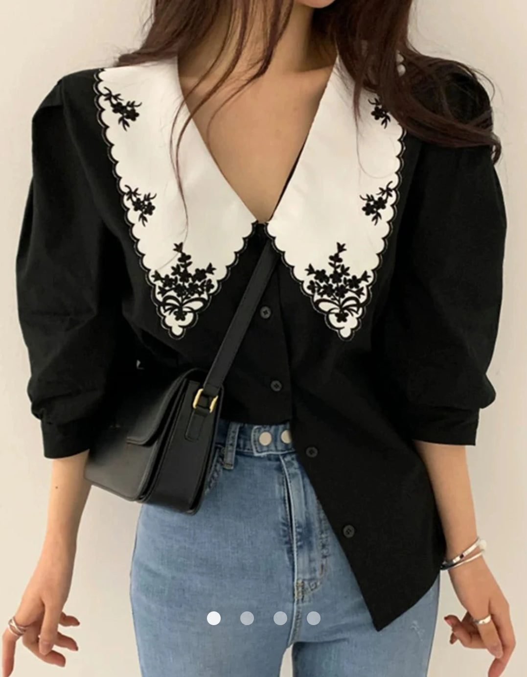 Patchwork Placket Blouse