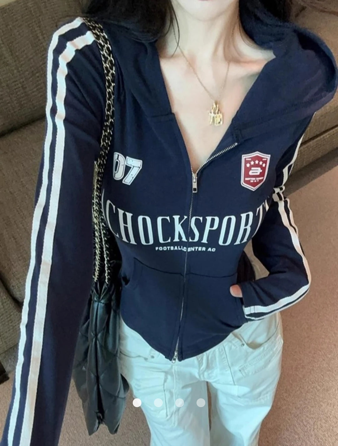 Full Sleeves Zipper Top