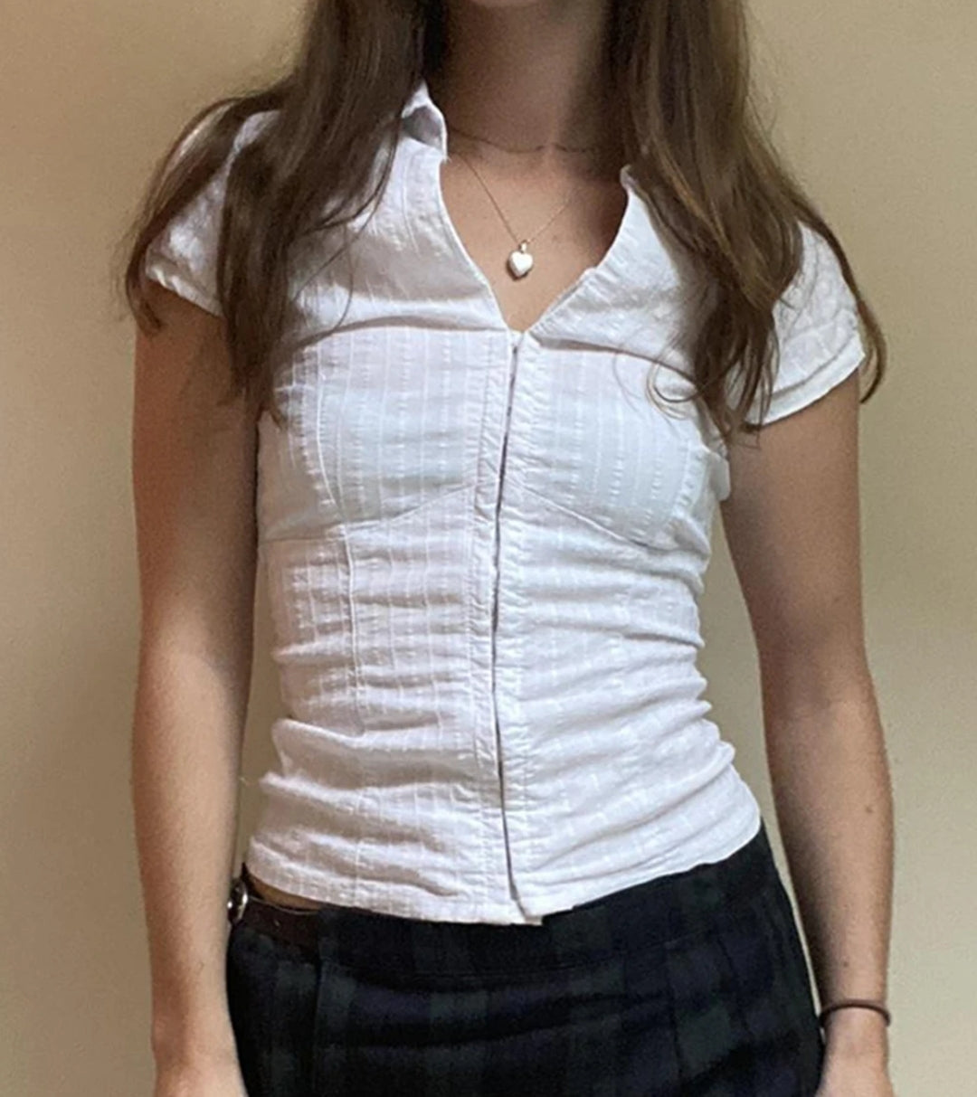 Hook button Placket Blouse