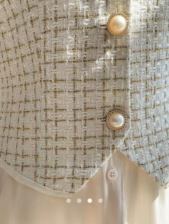 Buttoned Vest Blazer