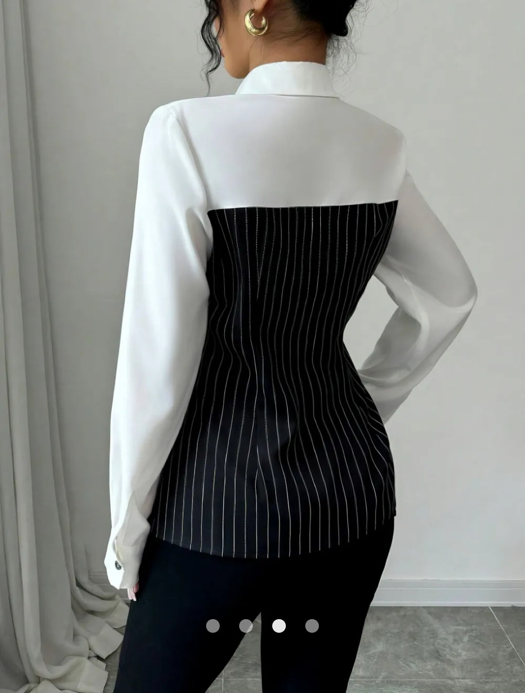 Patchwork Placket Blouse