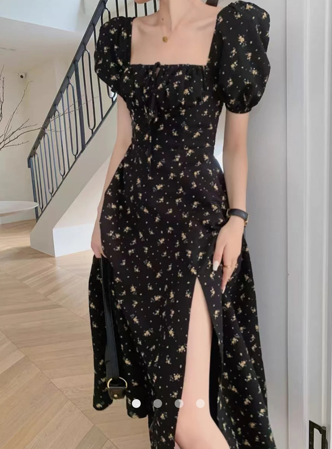 Lace Up A-Line Dress