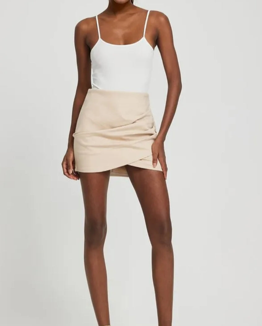 Pencil Gathered Short Skirt