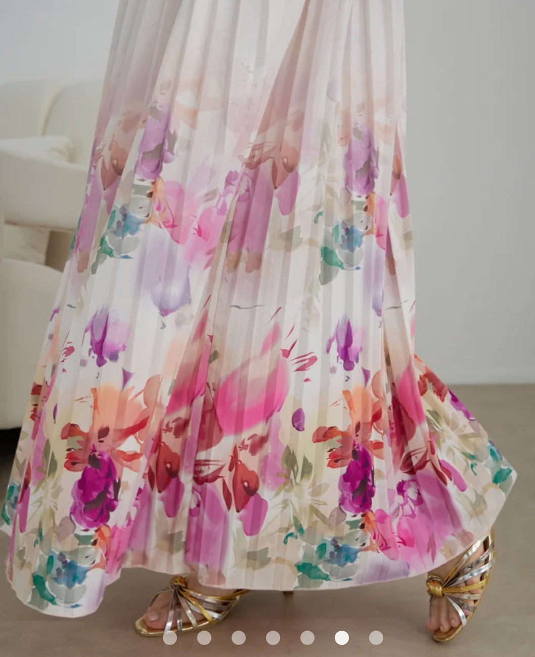 Printed Plitted Skirt