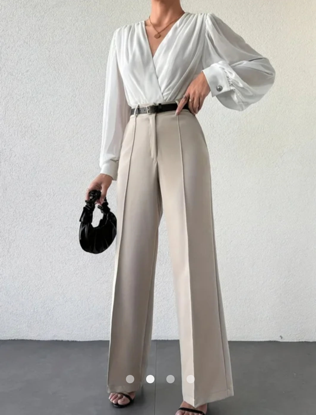 Draped Straight Leg Pant