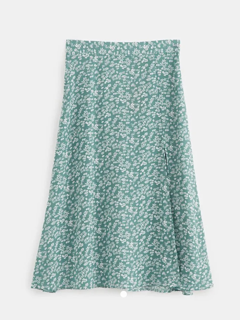 Printed Slit A-Line Midi Skirt