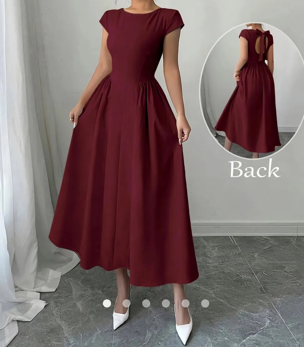Backless A-line Dress