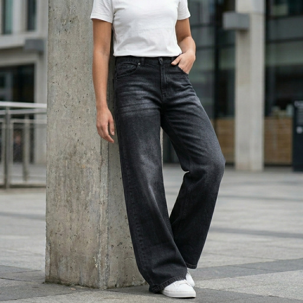 Imported High Waist Ultra Wideleg Jeans