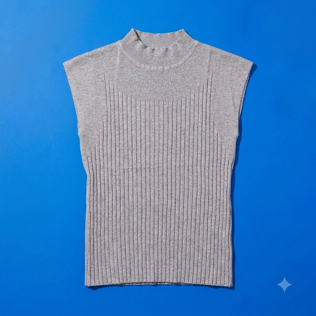 Mock Neck Cap Sleeve Top