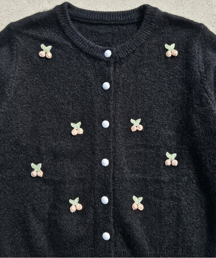Cherry Knit Cardigan