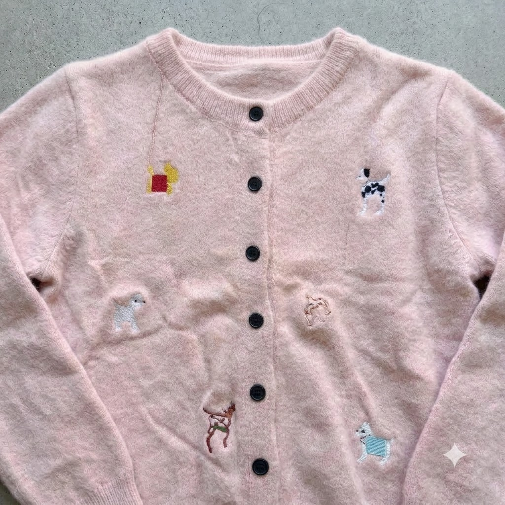 Embroidered Knit Cardigan