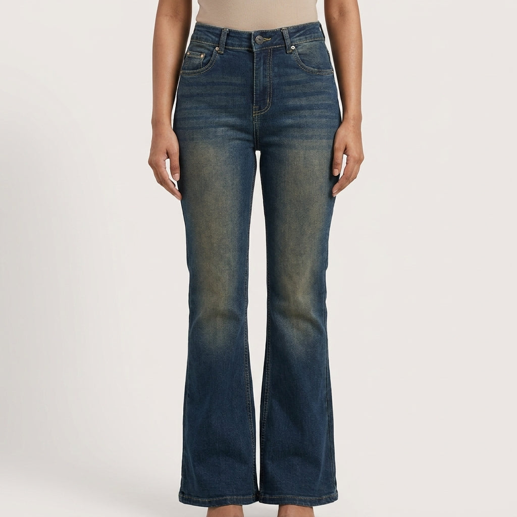 High Waist Vintage Flared Jeans
