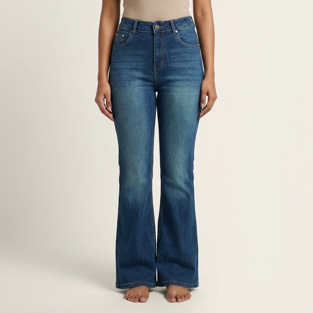 High Waist Vintage Flared Jeans