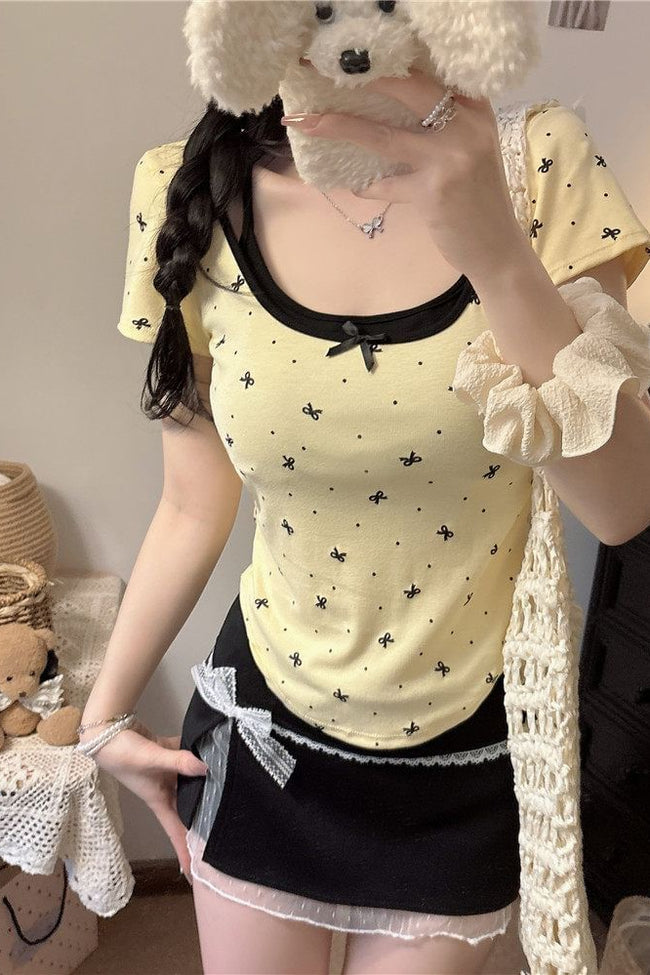 Layered Printed Padded Top