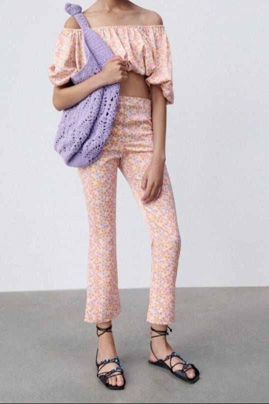 ZARA Puff Sleeve Crop Top