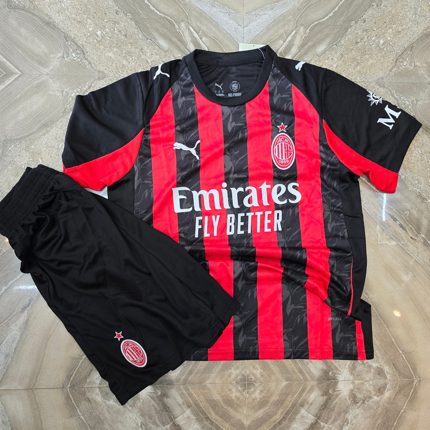 AC Milan 2025/26 Home Jersey with Shorts