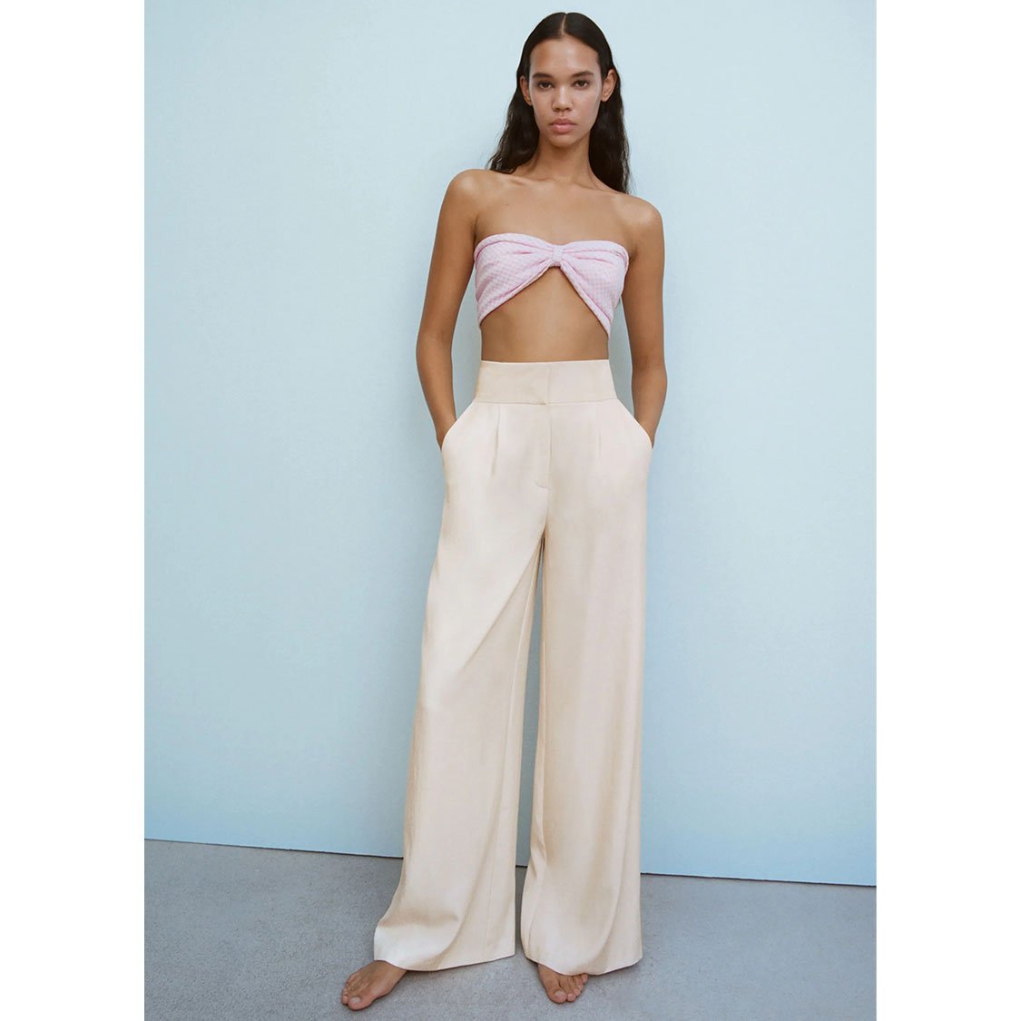 Zara Full Length Wide Leg Trouser