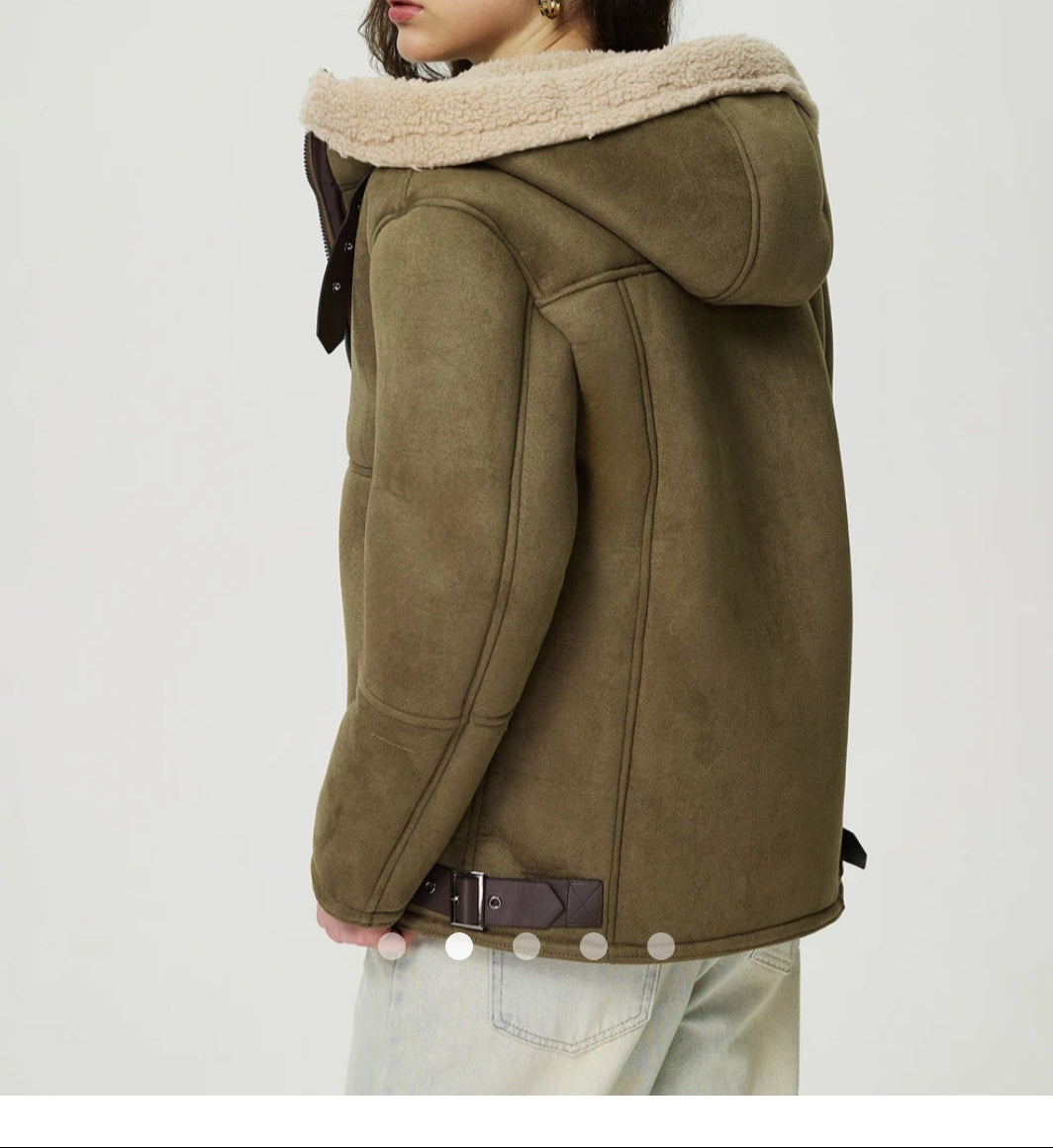 Patchwork Faux Leather Coat