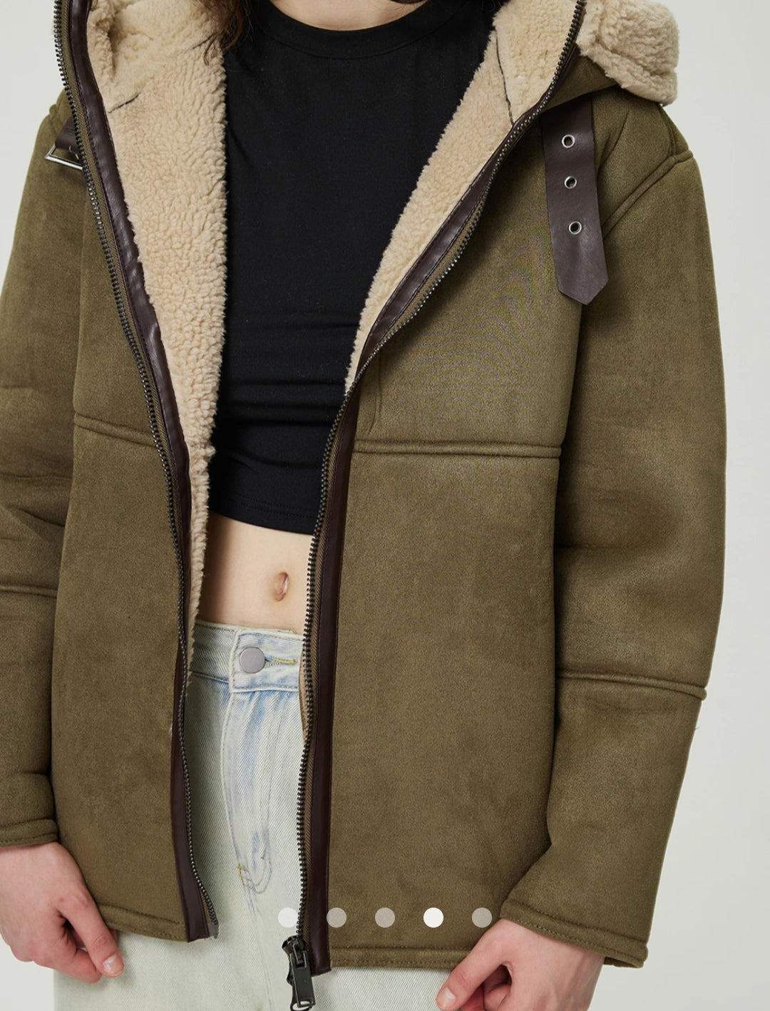 Patchwork Faux Leather Coat