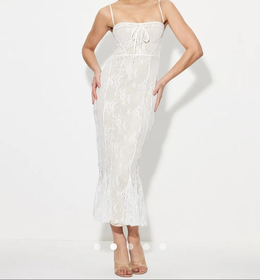 Sheer Fishtail Dress