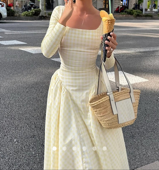 Gathered A-Line Dress