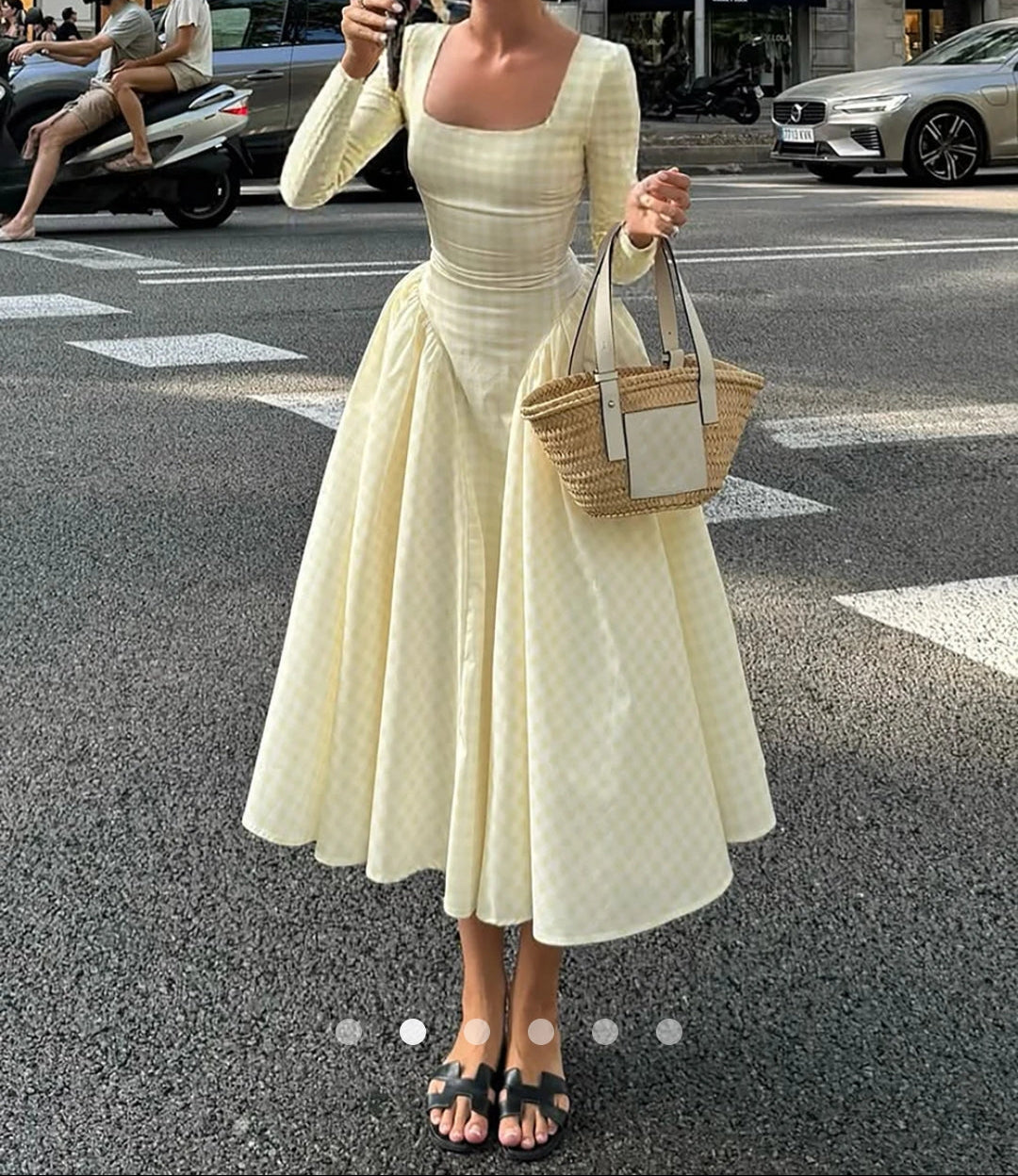 Gathered A-Line Dress