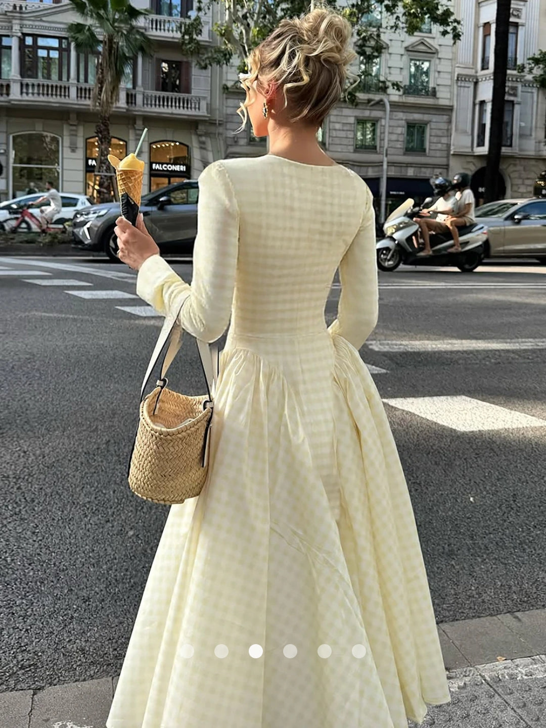 Gathered A-Line Dress