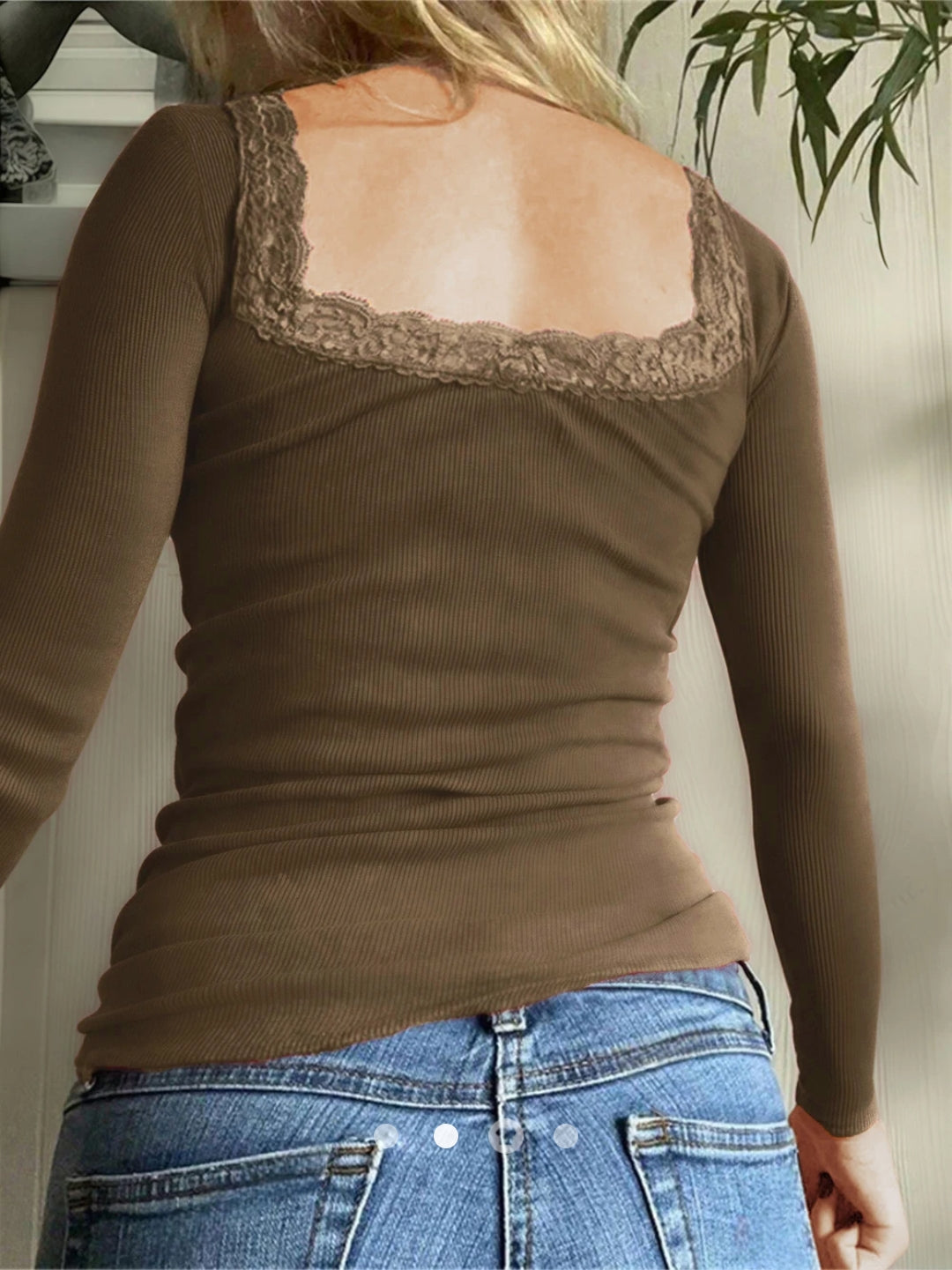 Lace-trimmed Top