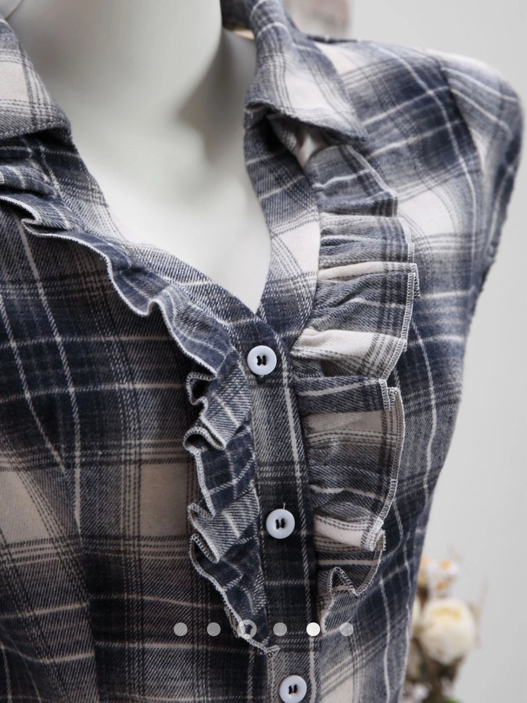 Ruffle Placket Blouse