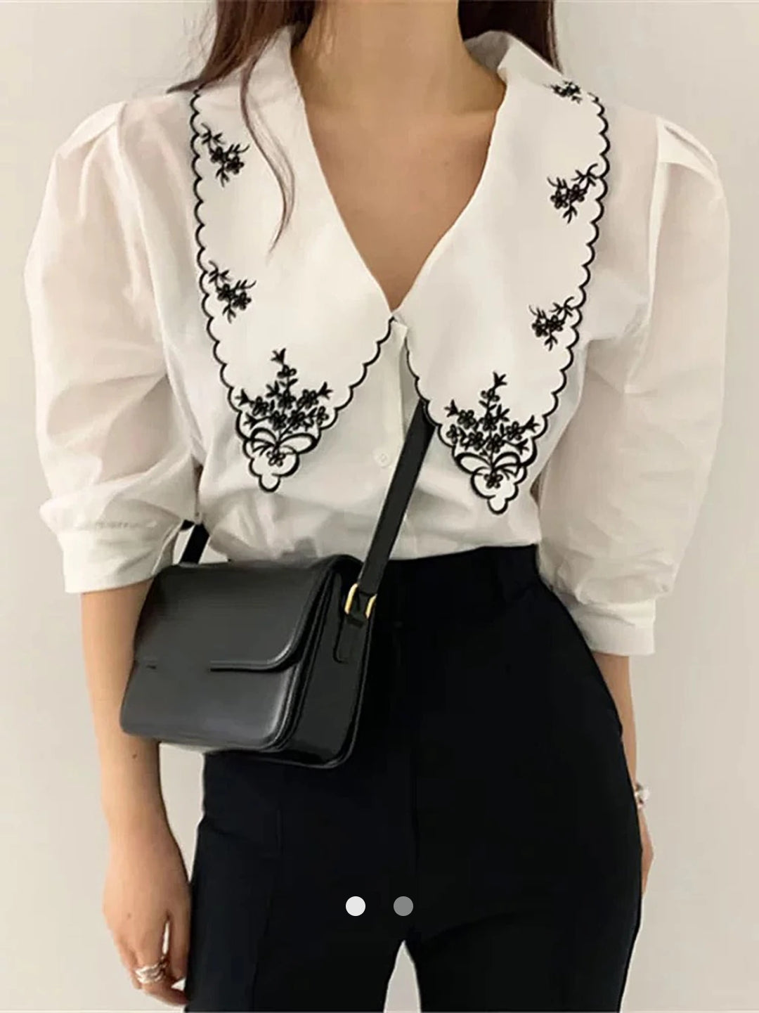 Patchwork Placket Blouse