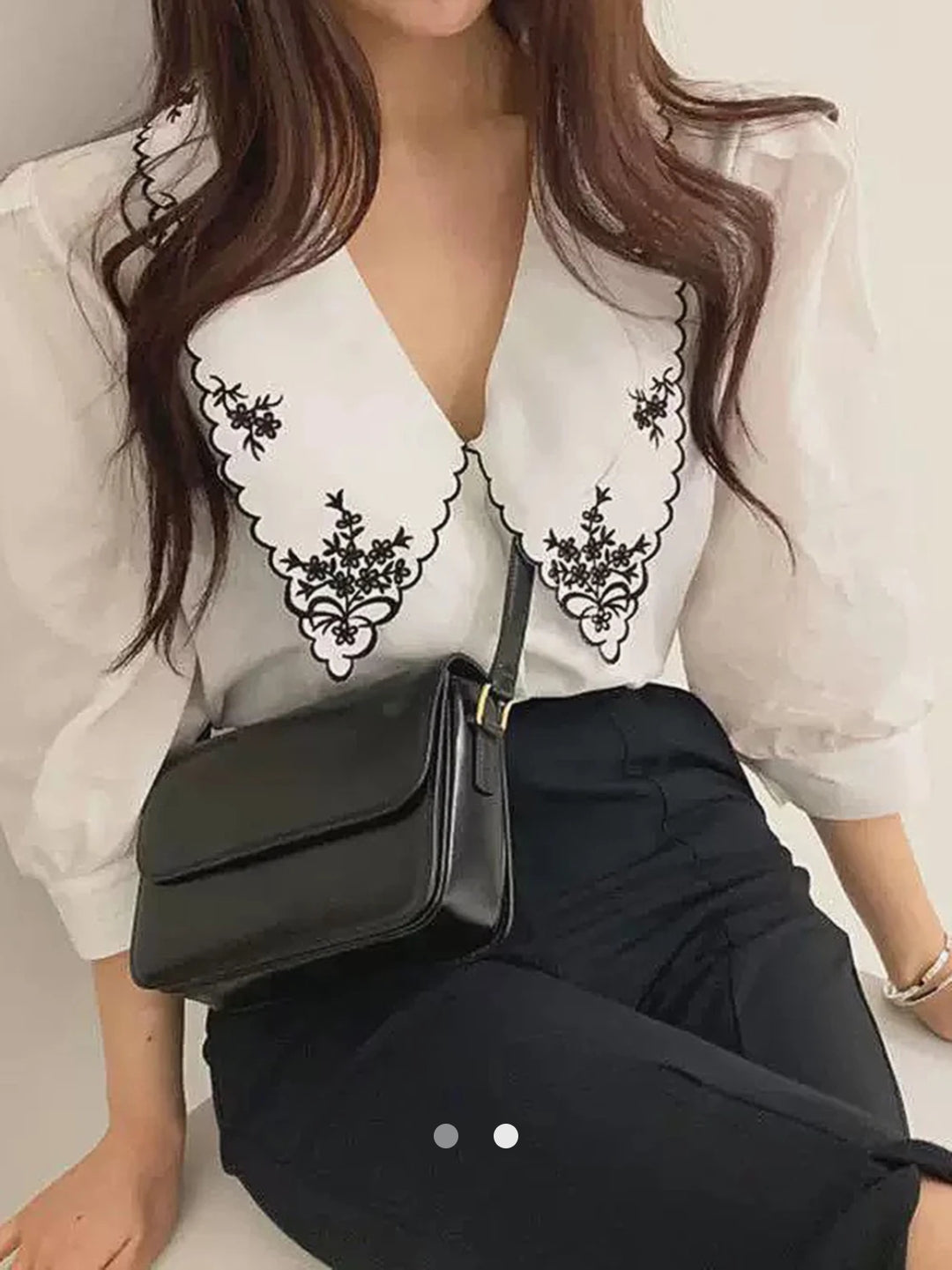 Patchwork Placket Blouse
