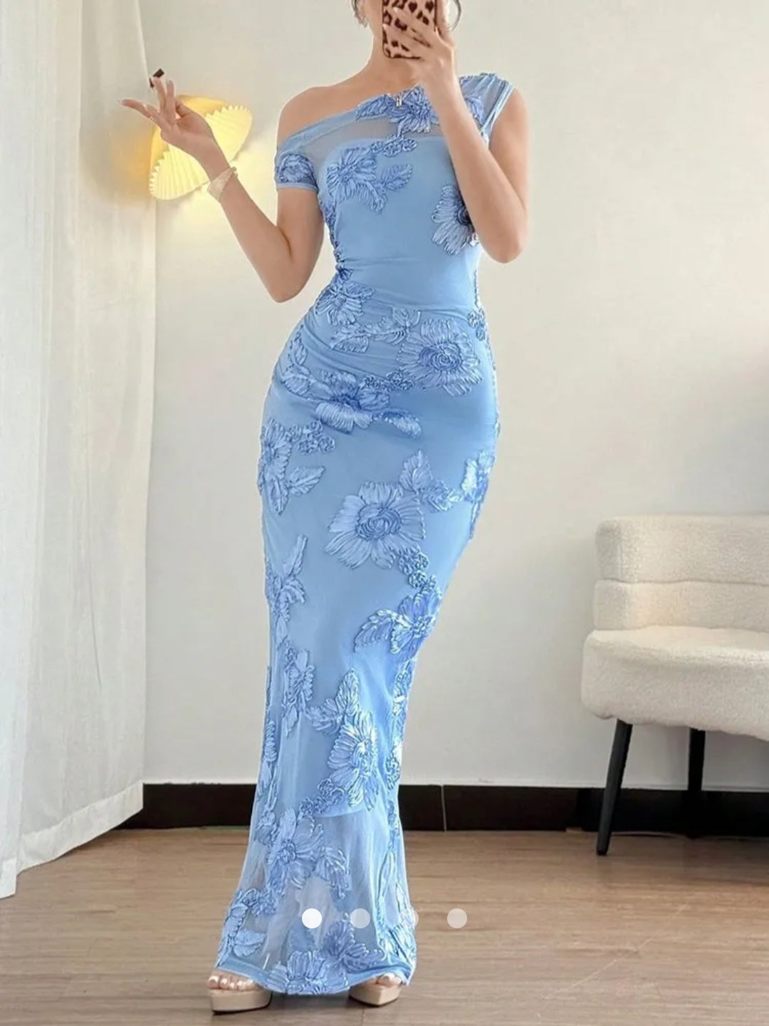 Embroidered Bodycon Dress