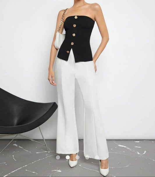 Buttoned Tube Top