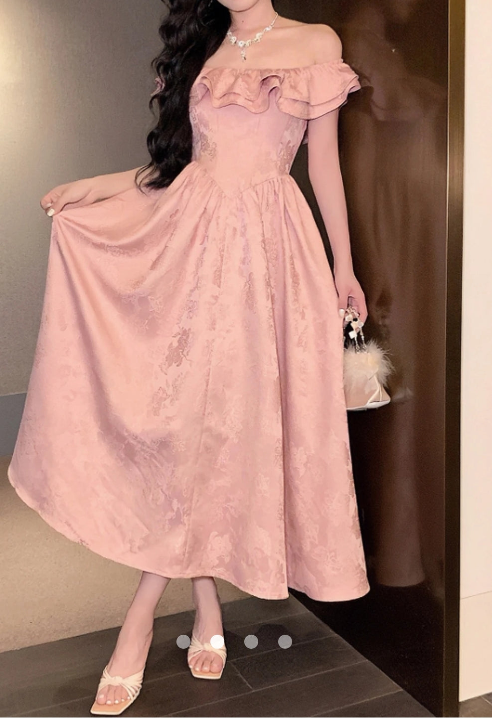 Ruffle A-Line Dress
