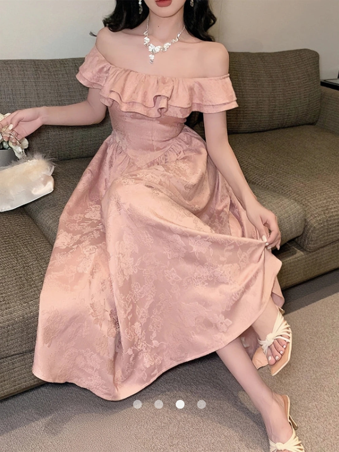 Ruffle A-Line Dress