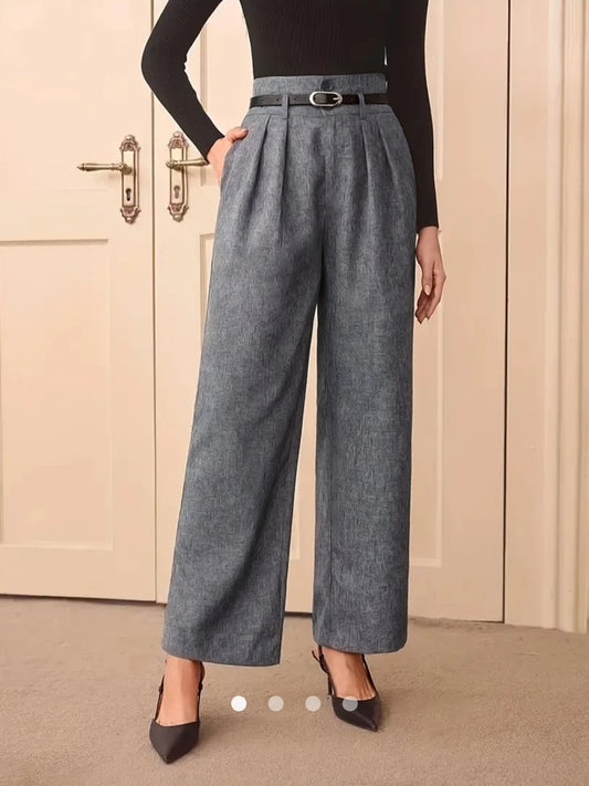 Draped Straight Leg Pant