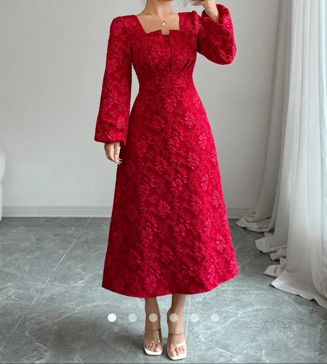 Jacquard A-Line Dress