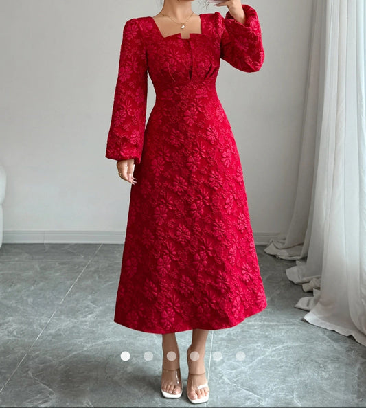 Jacquard A-Line Dress