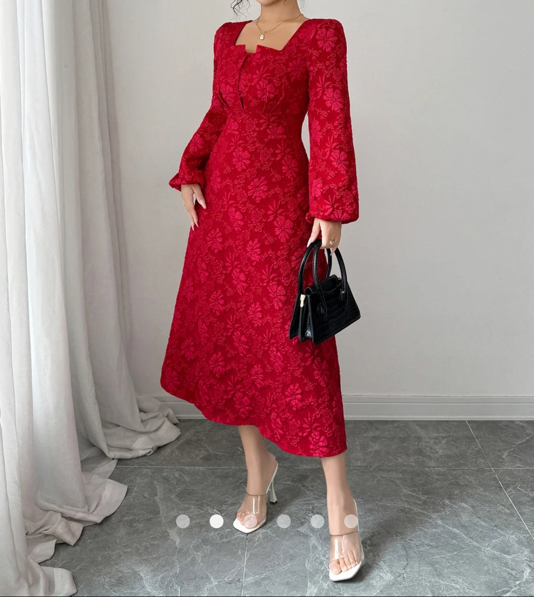 Jacquard A-Line Dress