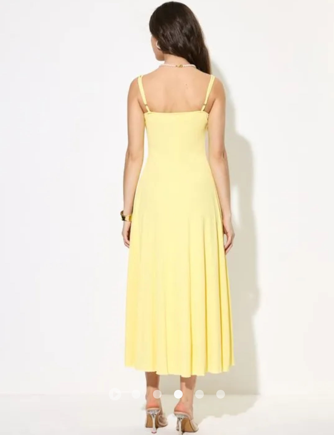Summer Side Pleated Textured Midi Dress