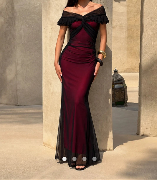 Ruffle Fishtail Dress