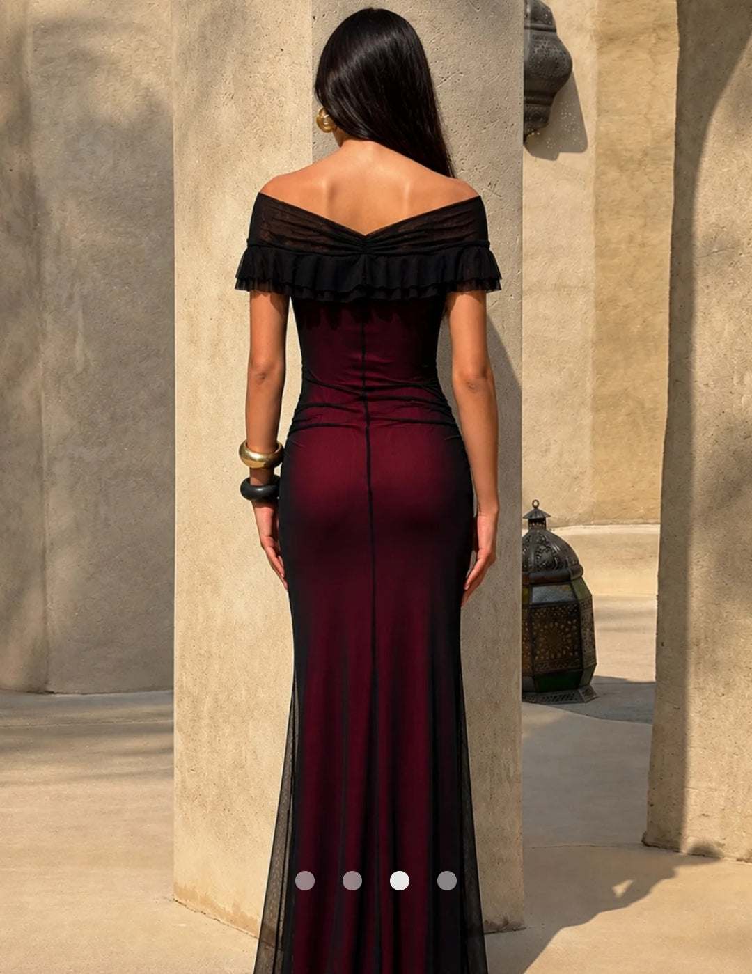 Ruffle Fishtail Dress