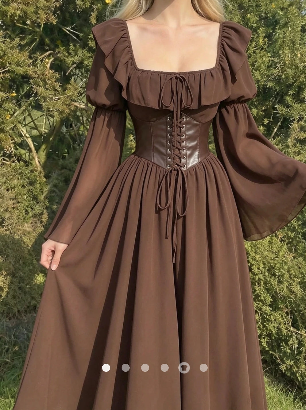 Tie Up A-Line Dress